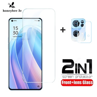 ฟิล์มกระจกนิรภัยกันรอยหน้าจอ พร้อมตัวป้องกันกล้อง สําหรับ OPPO Reno 8T 8 Pro+ 8z Lite 7Z 5G 6 Z 5 4G 5Z 5F 5 Lite 7 SE