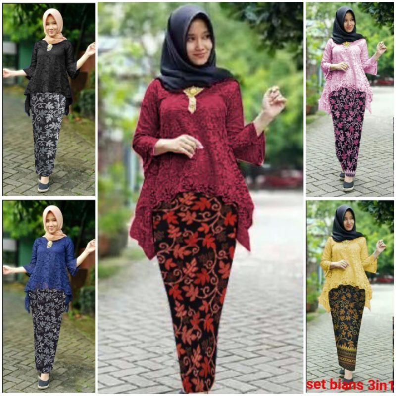 (REALPIC) Bianca Glitter Brocade Party Javanese Blouse Set / Invitation Javanese Blouse / Modern Jav