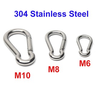 เช็ครีวิวสินค้า304 Stainless Steel คาราบิเนอร์ M6 M8 M10 ไม่เป็นสนิม แข็งแรง รับน้ำหนักได้ เหมาะกับ ไต่เขา โยคะ ฟิตเนส แขวงสิ่งของ