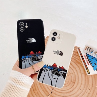 เคส iP เคสมือถือ  นิ่มลายภูเขาขาวดำ กันกระแทก สําหรับ iSE2020 6 7 7plus 8plus XR XS max 11 Pro max 12 Pro max 13Promax