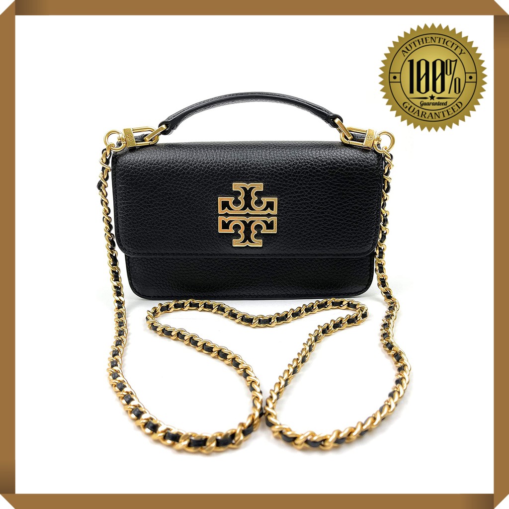 [SOLD OUT] Tory Burch Britten Mini Top Handle Crossbody Bag ลิขสิทธิ์แท้ พร้อมส่ง กระเป๋า ของแท้ สาย