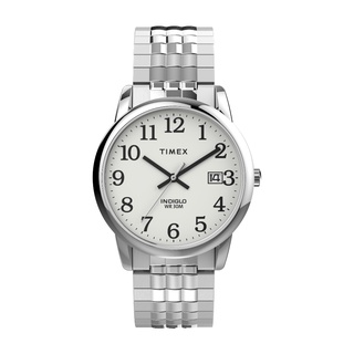 Timex TW2V05400 Easy Reader Perfect Fit นาฬิกาข้อมือผู้หญิง สายสแตนเลส Silver หน้าปัด 34 มม.