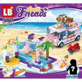 ProudNada Toys ของเล่นเด็ก ตัวต่อ เฟรนด์ รถขายอาหาร LB+ GOOD FRIENDS 348+ PCS LB613