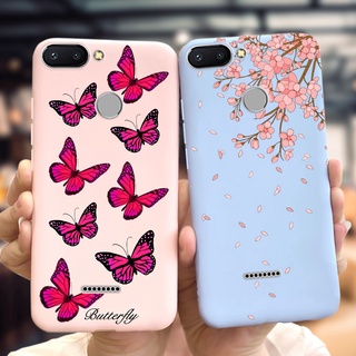 เคสโทรศัพท์ซิลิโคน TPU แบบนิ่ม กันกระแทก ลายดอกไม้ ผีเสื้อ สีสันสดใส สําหรับ Xiaomi Redmi 6 Xiomi Redmi 6 Redmi6