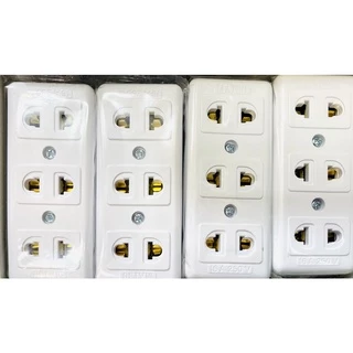 ปลั๊ก/เต้ารับ 3 ที่ ทูโทน ยี่ห้อ Matsu