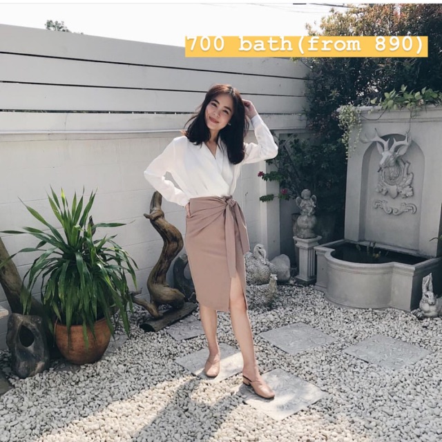 Olive skirt from top.tique