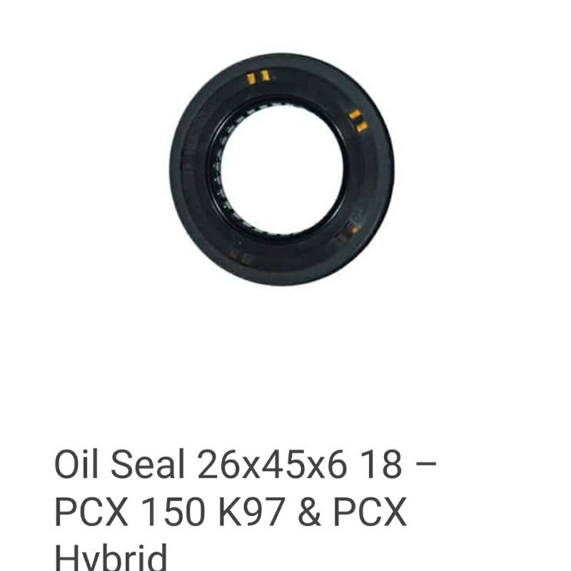 91202-K97-T01 ซีลเพลาข้อเหวี่ยง pcx 150 ขนาด 26x45x6 an pcx hybrid original honda