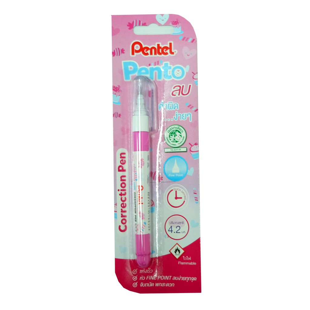 ปากกาลบคำผิด 4.2 ml ZL72-W ตรา Pentel ด้ามคละสี