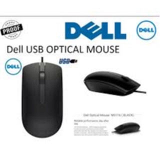 Dell Optical Mouse -  MS116 - Black - Retail Pack ของแท้ 100% ประกันศูนย์ไทย 1ปี