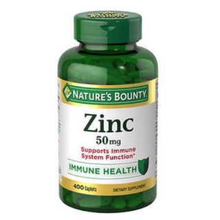 ‼️Natures Bounty Zinc 50 mg ขนาด 400เม็ด‼️ EXP09/25  ของแท้100% USA