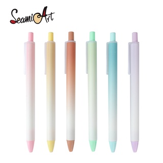 Seamiart ปากกาเจล 0.5 มม. ไล่โทนสี สีแคนดี้ หมึกสีดํา สําหรับนักเรียน สํานักงาน โรงเรียน เครื่องเขียน 1 ชิ้น