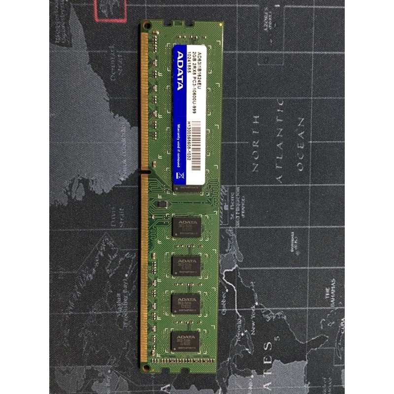 RAM PC ADATA 2GB 2RX8 PC3-10600U-999 รหัสAD63i1B1624EU