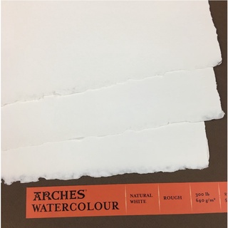 กระดาษสีน้ำอาร์เช่  300กรัม เรียบ/หยาบ/กึ่งหยาบ Arches watercolor paper 300gm Hot pressed/Rough/Cold pressed