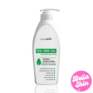 Cosmoderm Tea Tree Oil with Salicylic Acid Bodywash 500ml เจลอาบน้ำ น้ำมันชาเขียว ลดสิวตามร่างกาย