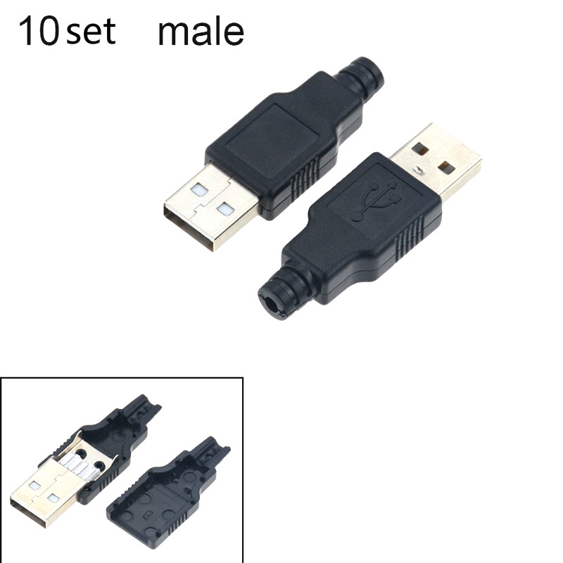 10 sets USB 2.0 Type A female 4 Pin computer Connector Socket Jack for DIY