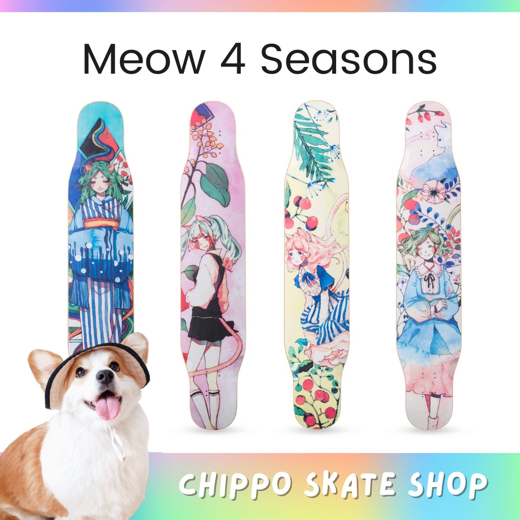 🔥ลองบอร์ด Rebirth Longboard Meow 4 พร้อมส่ง ประกอบฟรี Longboard Rebirth Meow 4 Dancing Freestyle รีเ