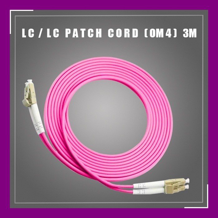 สายไฟเบอร์สำเร็จ LC-LC Patch cord Fiber Duplex Multi-Mode(OM4) length 3M