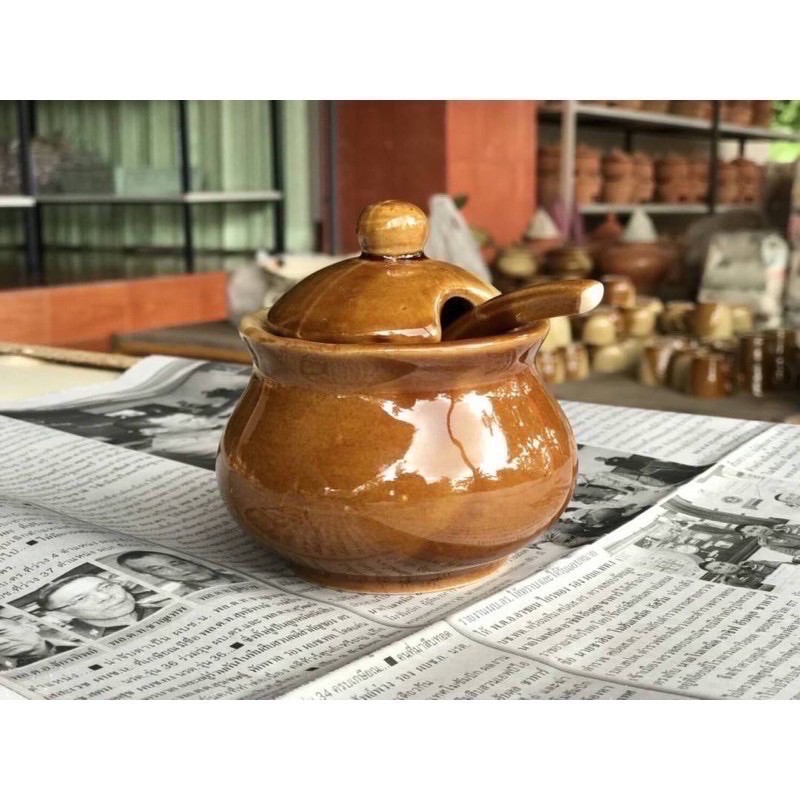 โถเครื่องปรุงเซรามิก แถวฟรีช้อน - รูปที่ 3