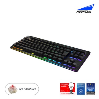 MOUNTAIN Everest Core TKL RGB Gaming Keyboard – US Layout – Silent Red – Midnight Black (คีย์บอร์ดเกมมิ่ง)