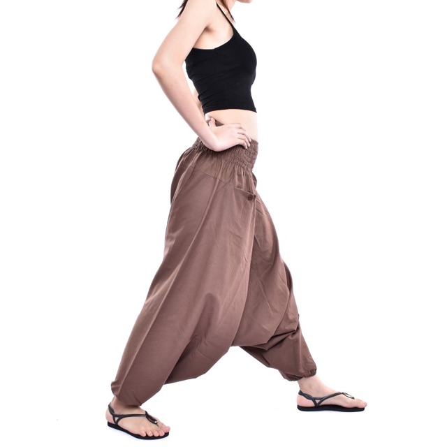 กางเกงม้งเด็กดอย Harem Pants Long (Unisex) กางเกงม้งขายาว กางเกงผ้าฝ้าย #1