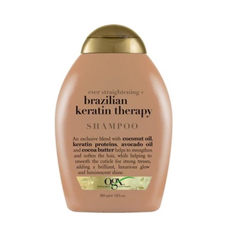 🚚สุดพิเศษ!!✅ OGX Brazilian Keratin Therapy Shampoo โอจีเอ็กซ์ แชมพู เอเวอร์ สเตรทเทนนิ่ง บราซิลเลี่ยน เคราติน เทอราพี 38