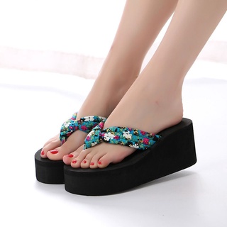 New arrival รองเท้าแตะส้นสูงผู้หญิง Ladies high heel slippers flip flops 5.5cm 011