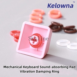 Kelowna ปุ่มกดสวิตช์โอริง ลดเสียงรบกวน แบบเปลี่ยน สําหรับคีย์บอร์ด Merchanical 104 ชิ้น