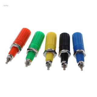 lucky* 5 Pcs Binding Post 5 Colors Speaker 4mm Banana Plug Test Connector Jack Socket