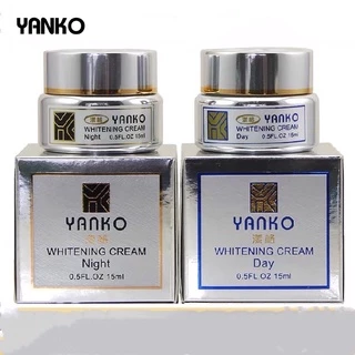 ครีมยันโกะYANKOรุ่น15กรัม(กลางวัน+กลางคืน2กระปุก)เป็นรุ่นพัฒนาใหม่ล่าสุดแพคเก็จสวยมากช่วยปรับผิวให้ขาวกระจ่างใสของแท้💯%