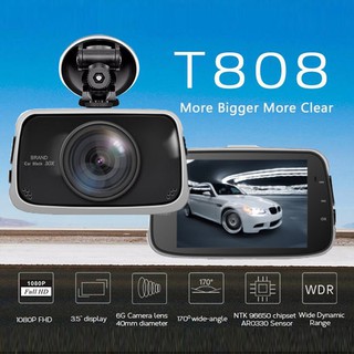 กล้องติดรถยนต์ Car DVR รุ่น T808 Full HD 1080P 12MP