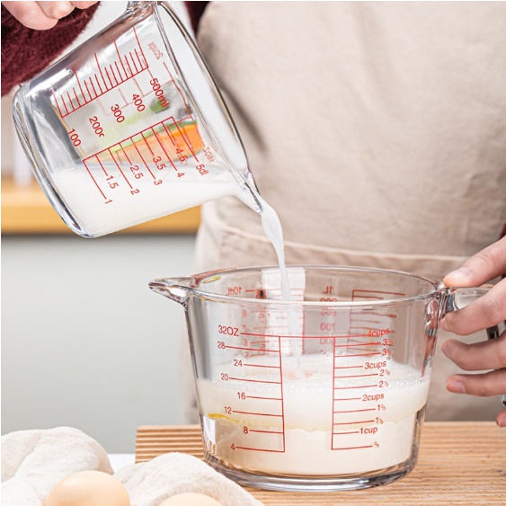 แก้วตวง  แก้วชงกาแฟ  เนื้อแก้วใส ทนทาน พร้อมส่งจากไทย - รูปที่ 6