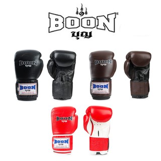 นวมต่อยมวย นวมชกมวย Boon Muay Thai Boxing Gloves Velcro BGV