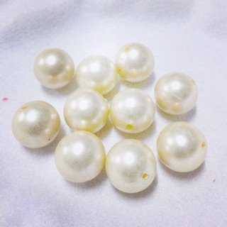 ลูกปัดมุก ขนาด 22 มิลลิเมตร 1แพ็ก/10เม็ด