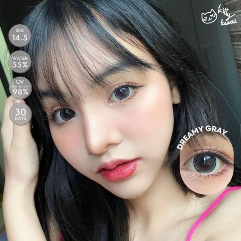 คอนแทคเลนส์ รุ่น Dreamy สีเทา/gray สีตาล/brown (0.00) - (10.00)