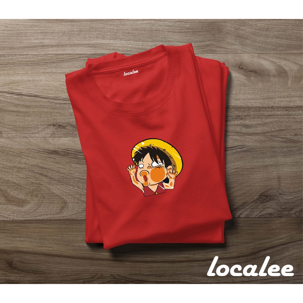 LITTLE LUFFY RED TSHIRT - MANGA ONE PIECE TSHIRT - UNISEX MANGA ANIME เสื้อยืด