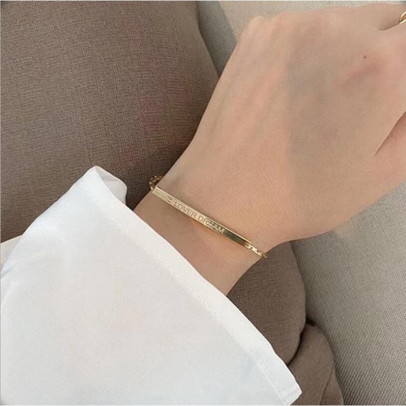 Tona สร้อยข้อมือ สเตนเลส สองชั้น นําโชค แฟชั่นคู่รัก