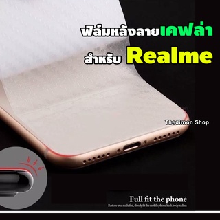 ฟิล์มหลังลายเคฟล่า สำหรับ Realme realme7(5G)|realmeC17|realme7i|realmeC11|realmeC3|realme5i