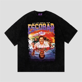 เสื้อยืด โอเวอร์ไซซ์ พิมพ์ลาย Pablo Escobar