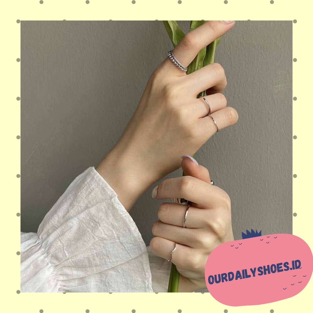 [ODS] แหวนโซ่ทอง 7 ชิ้น / ชุด Retro Vibes รุ่นเปิด