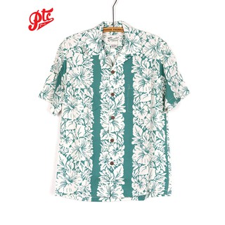 เสื้อฮาวาย PARADISE FOUND DIAMOND HEAD SPORTSWEAR CLASSIC HIBISCUS AQUA