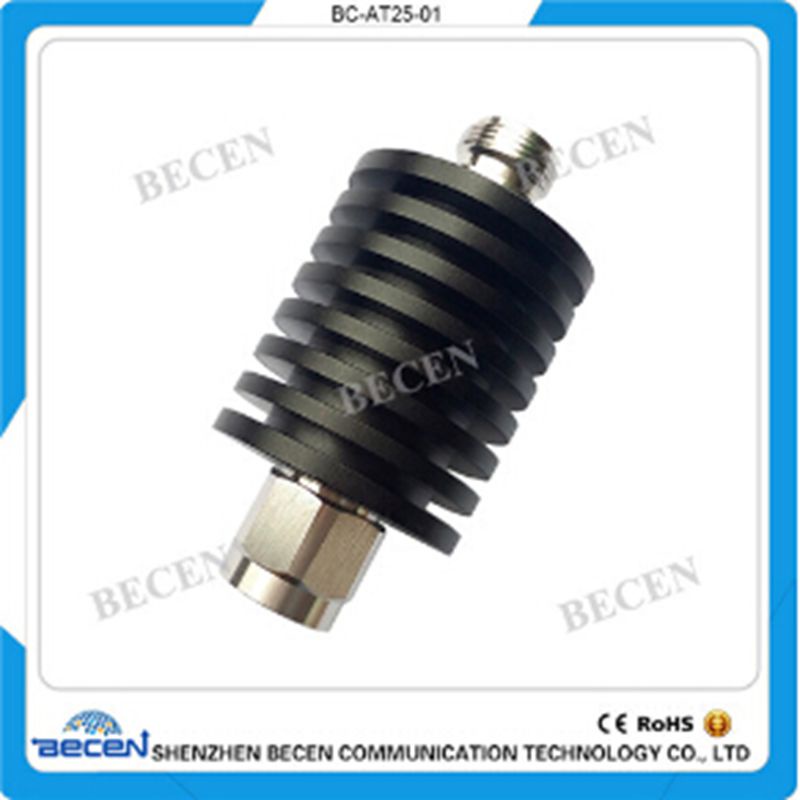 BECEN 25W N-JK coaxial fixed attenuator,DC to 3GHz & DC to 4GHz,50 ohm,1db,2db,3db,5db,6db,10db,15db