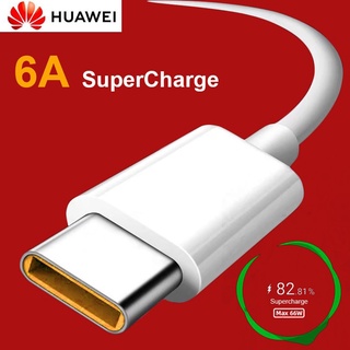 หัวเว่ยของแท้ 100% Huawei 66W สายชาร์จ Type-C USB Cable Mate 40 Pro 6A Super สายชาร์จ สําหรับ Mate