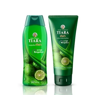 Tiara แชมพูสมุนไพรเทียร่า มะกรูด 240 มล.+ครีมนวดผมสมุนไพรเทียร่า มะกรูด 160 มล.