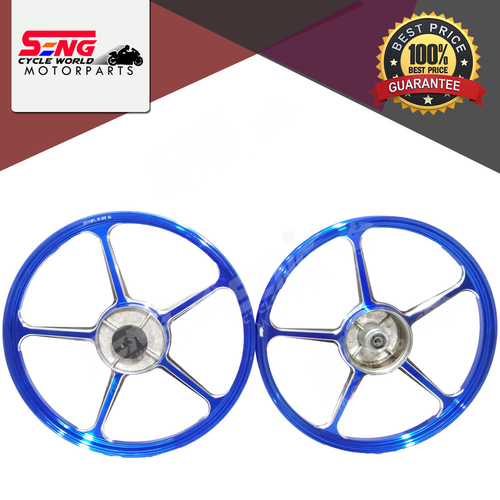 EX5 DREAM/ WAVE100/ DREAM 110 SPORT RIM SET (GTO FG 505) YOSHIPOWER - สีฟ้า, สีดํา
