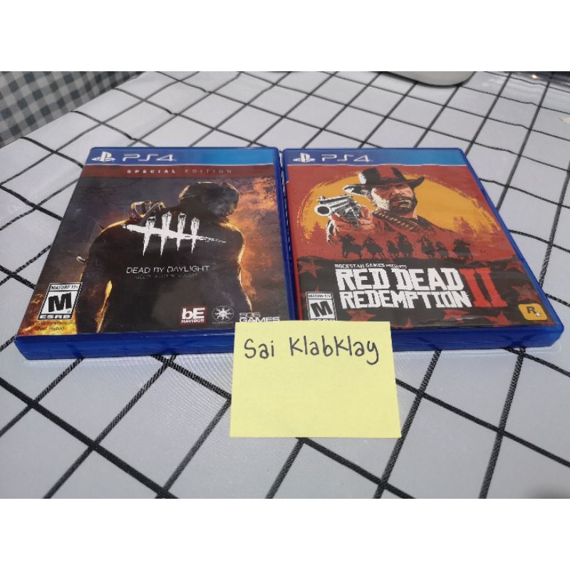 เเผ่นเกมส์PS4 RED DEADII เเละ DEAD BY DAYLIGHT