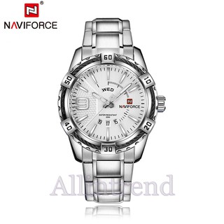 นาฬิกา Naviforce รุ่น NF9117M สีดำ/เงิน ของแท้ รับประกันศูนย์ 1 ปี ส่งพร้อมกล่อง #NF #NF9117