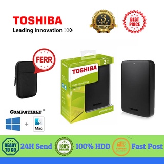 ฮาร์ดดิสก์ไดรฟ์ภายนอก Toshiba Canvio 500GB 1TB 2TB แบบพกพา