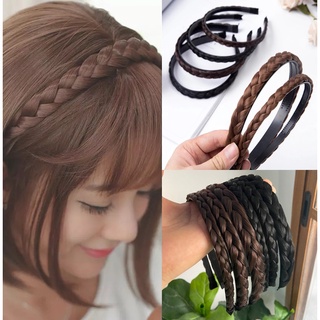 คาดผม Fashion women twist hairbands คาดผมเปีย โครงไฟเบอร์ เหนียว ทน คาดผมประดับ ผมเปีย  มี 3 ขนาด