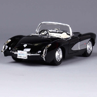 รถโมเดลจำลองเปิดกระโปรงหน้าเปิดประตูรถได้ 1957 Chevrolet Corvette 1/24 Maisto 31275