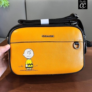 (แท้ 💯%‼ Factory) CO ACH x PEANUTS GRAHAM CROSSBODY WITH CHARLIE BROWN